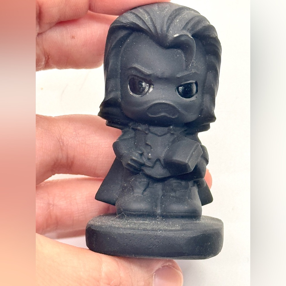 Shungite‎ Thor Marvel Avengers Figurine Black Stone Chibi Statue Mjolnir 2.25"